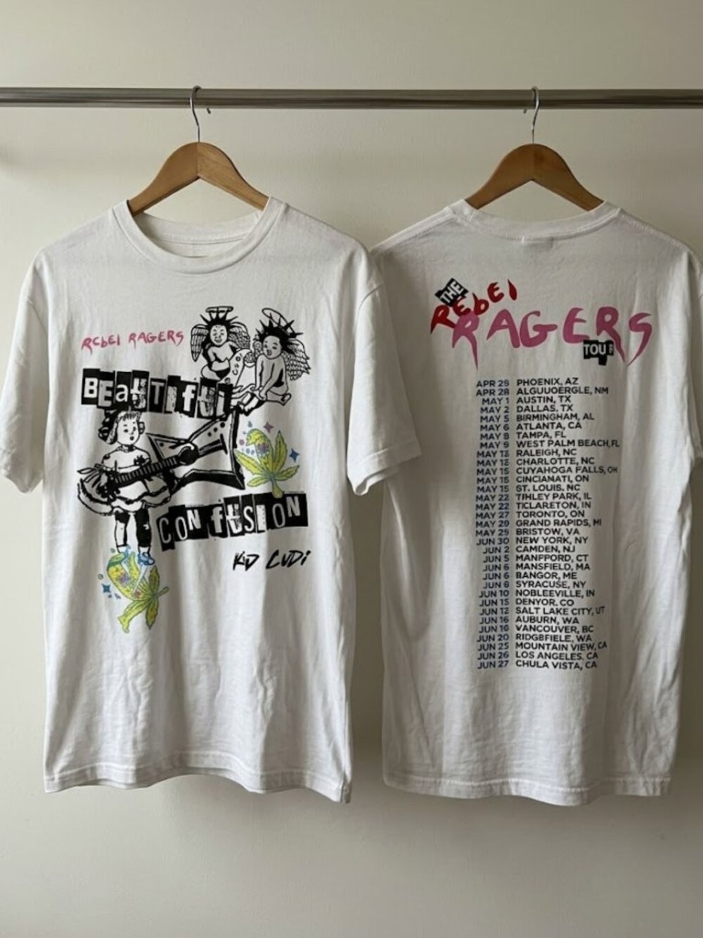 Kid Cudi Rebel Ragers Beautiful Confusion Tour 2026 T-Shirt Reprint